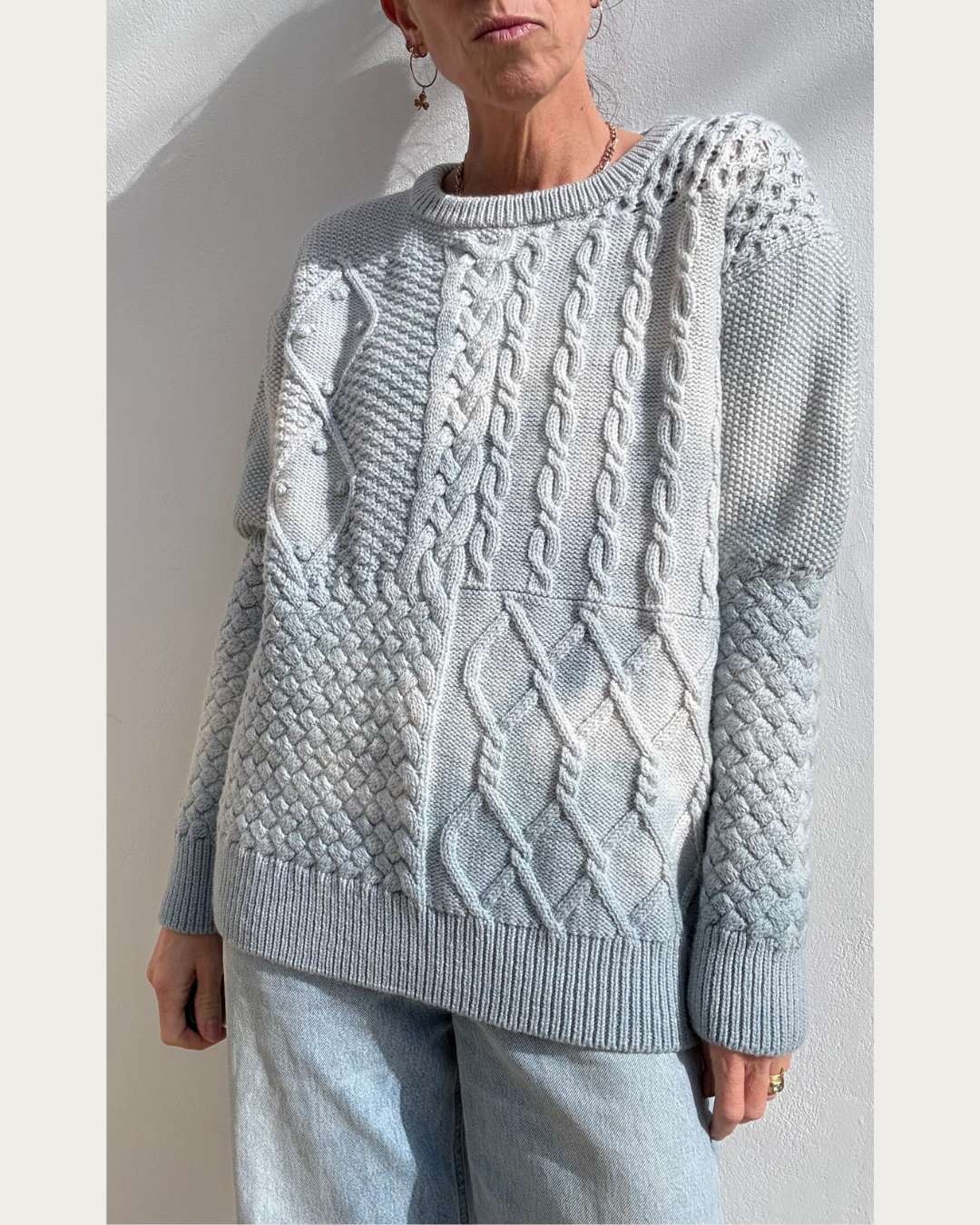 Hand Dyed Aran Blue