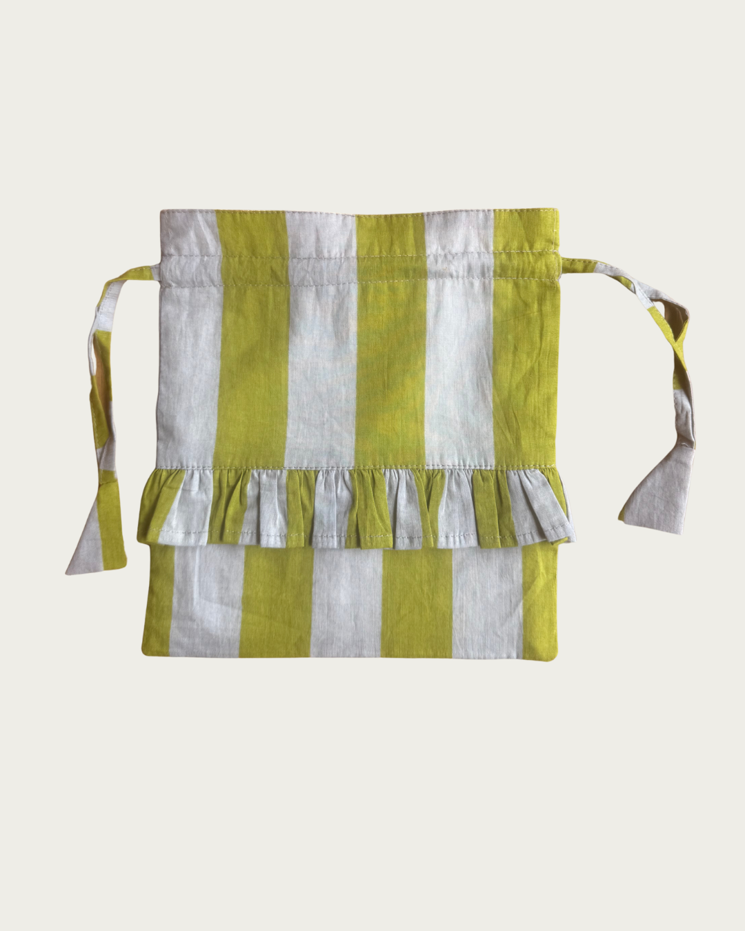 Stripe Frill Pochette Slate + Pickle
