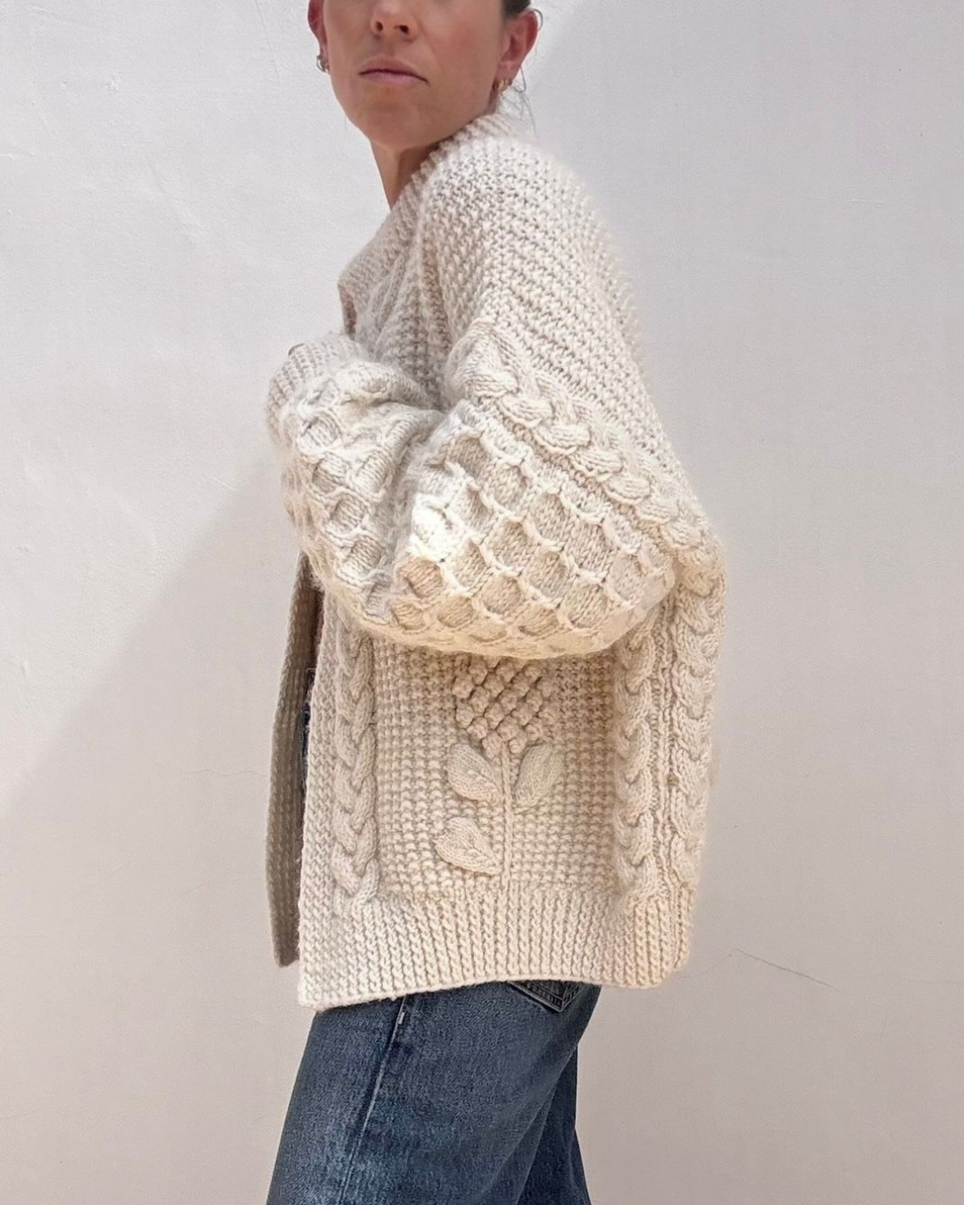 Merino Flowers cardigan KNIT-TO-ORDER. RELEASE 2 - COMING SOON