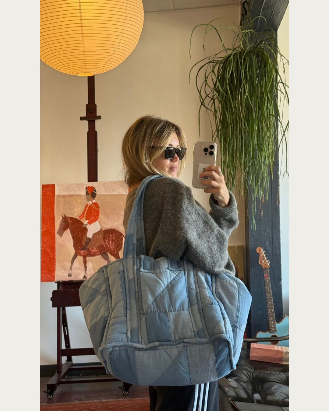 Patchwork Denim Tote Bag