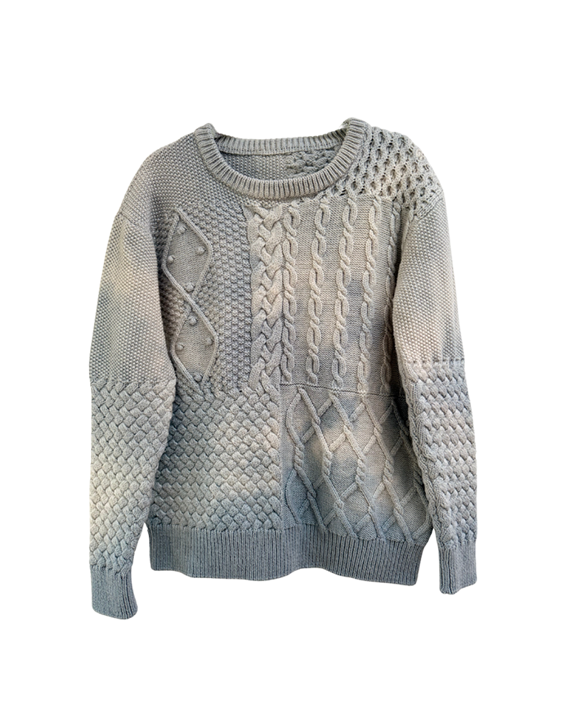 Hand Dyed Aran Blue