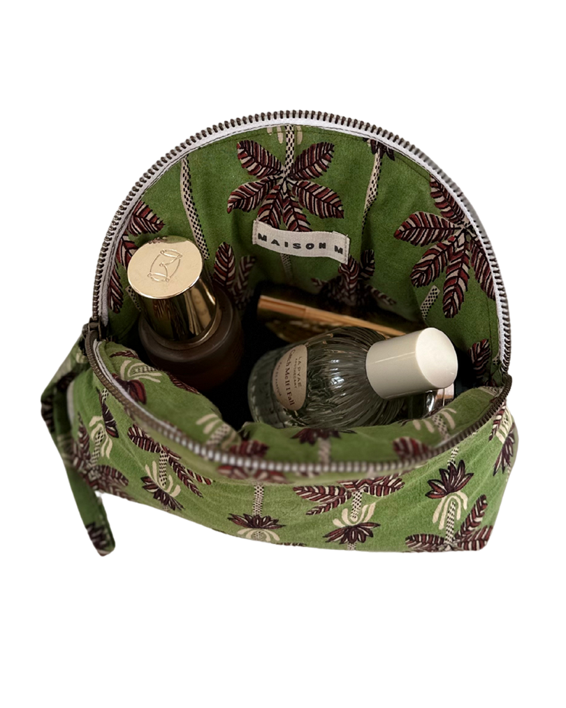 Block Print Pochette Palms