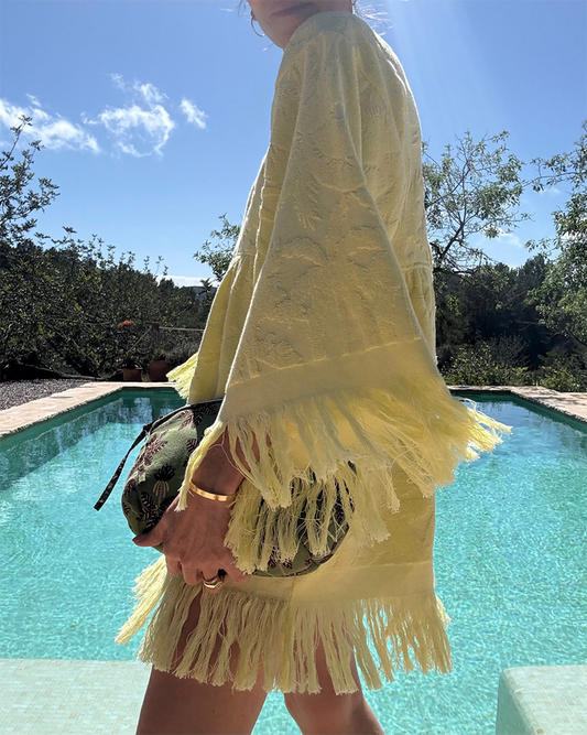 Fringe Towelling Mini Dress