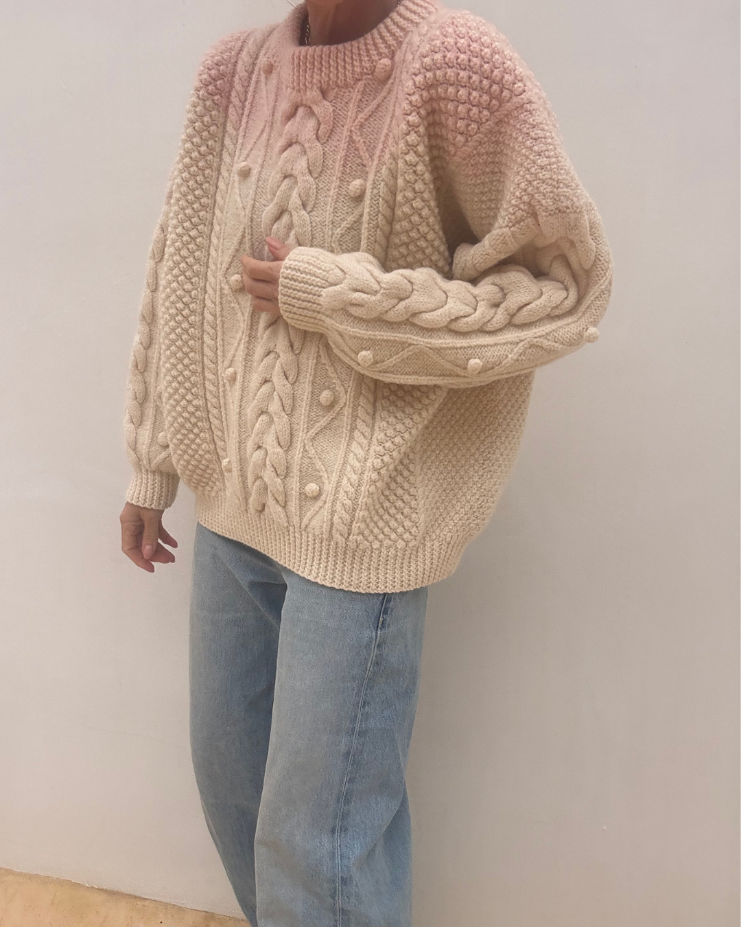 Hand Dyed Aran Pale Pink