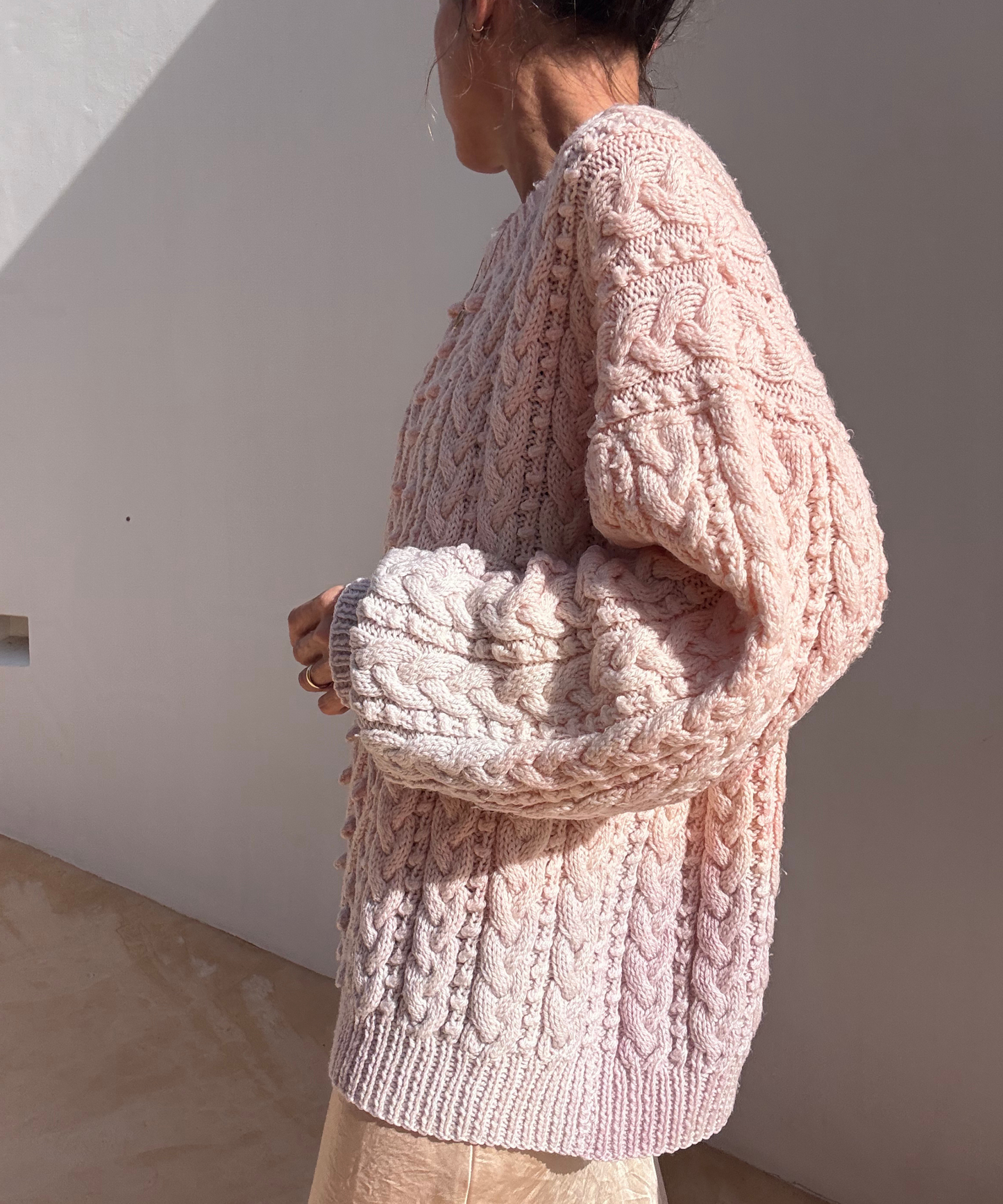 Hand Dyed Aran Pink/Lilac