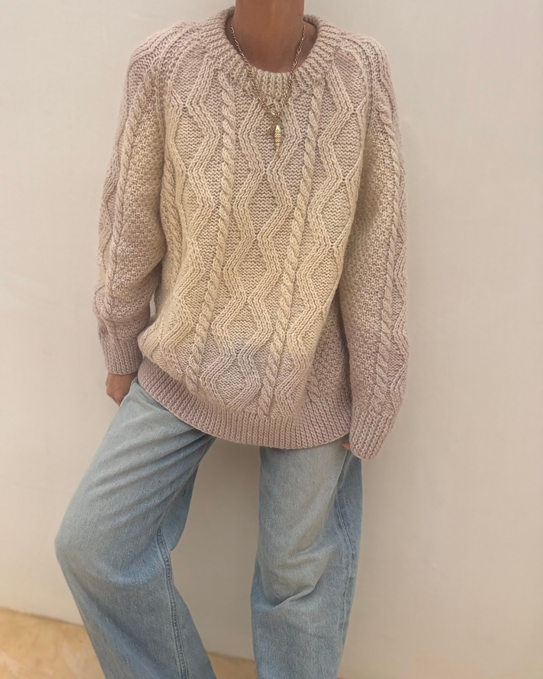 Hand Dyed Aran Bluebell