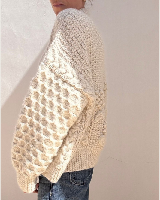 Merino Flowers cardigan KNIT-TO-ORDER. RELEASE 2 - COMING SOON