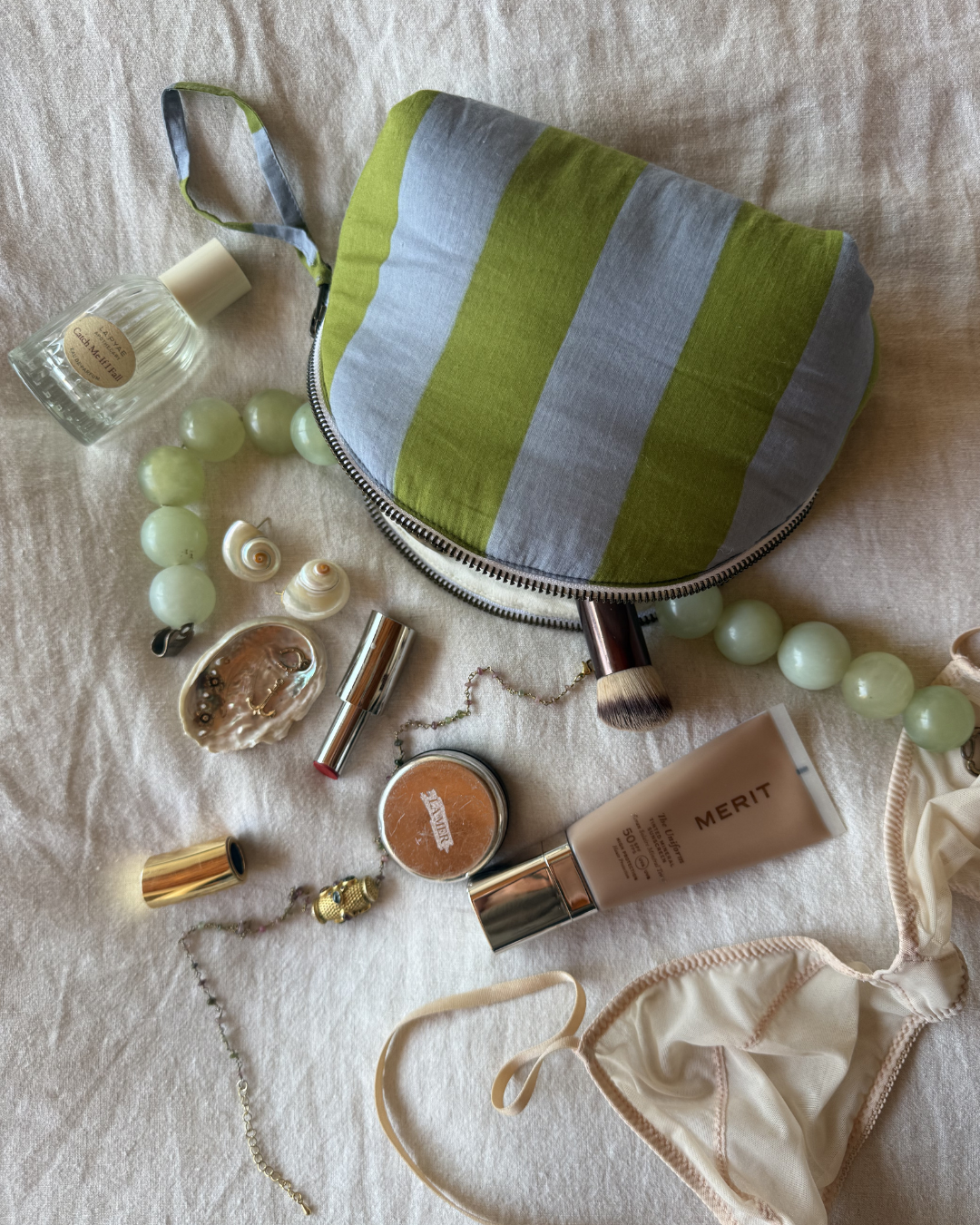 Stripe Pochette Slate + Moss