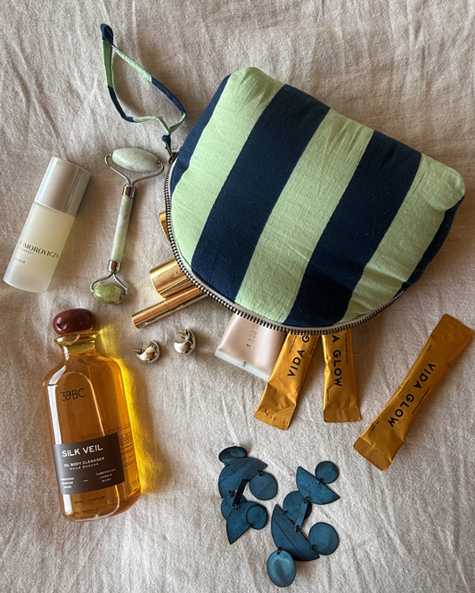 Stripe Pochette Colbolt + Mint