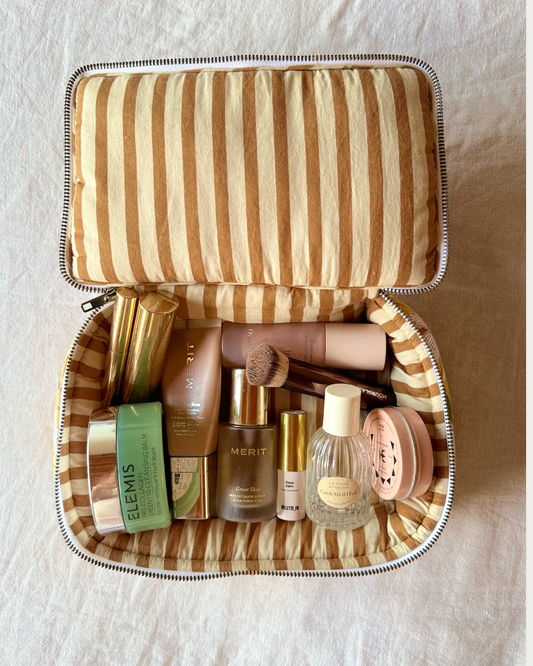Lemon/ Stripe Toiletry Pouch