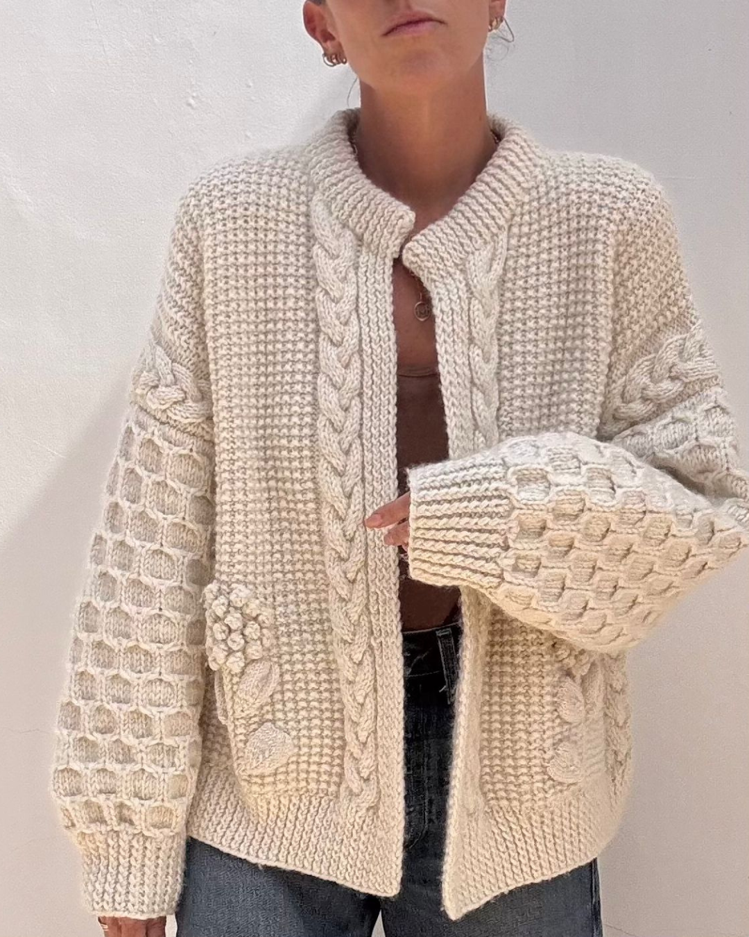 Merino Flowers cardigan KNIT-TO-ORDER. RELEASE 2 - COMING SOON