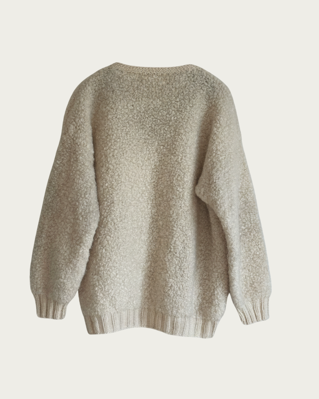 Hand knit - boucle/aran cardigan/jacket