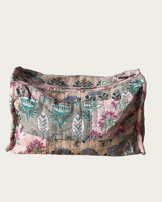 Patchwork toiletry bag