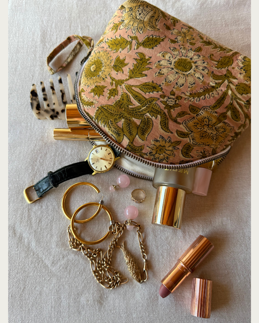 Block Print Pochette Autumn Floral