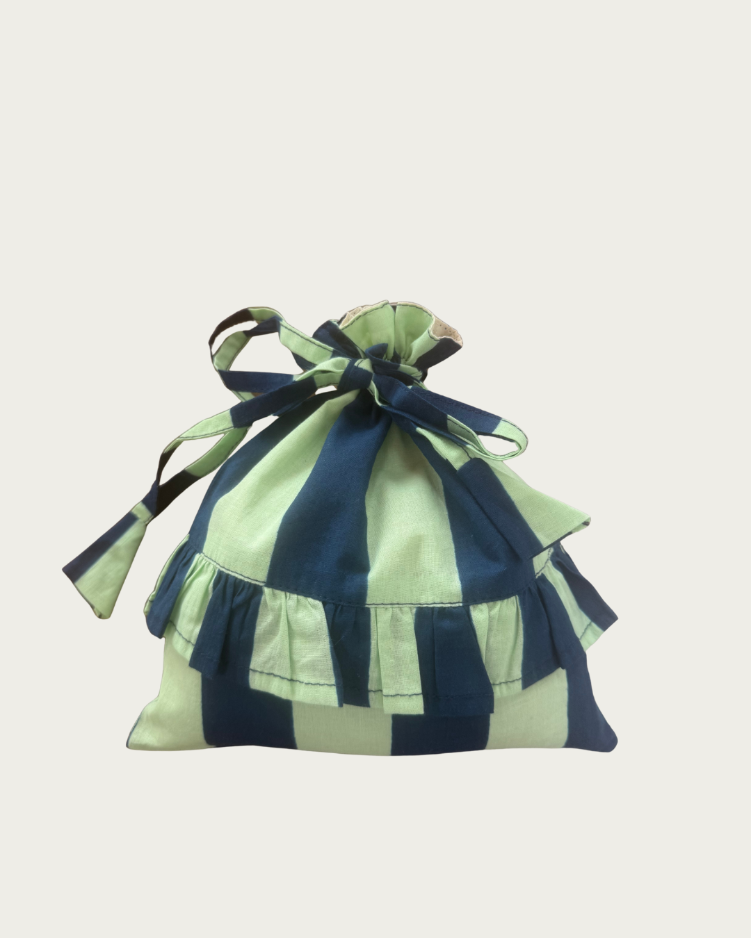 Stripe Frill Pochette Colbolt + Mint