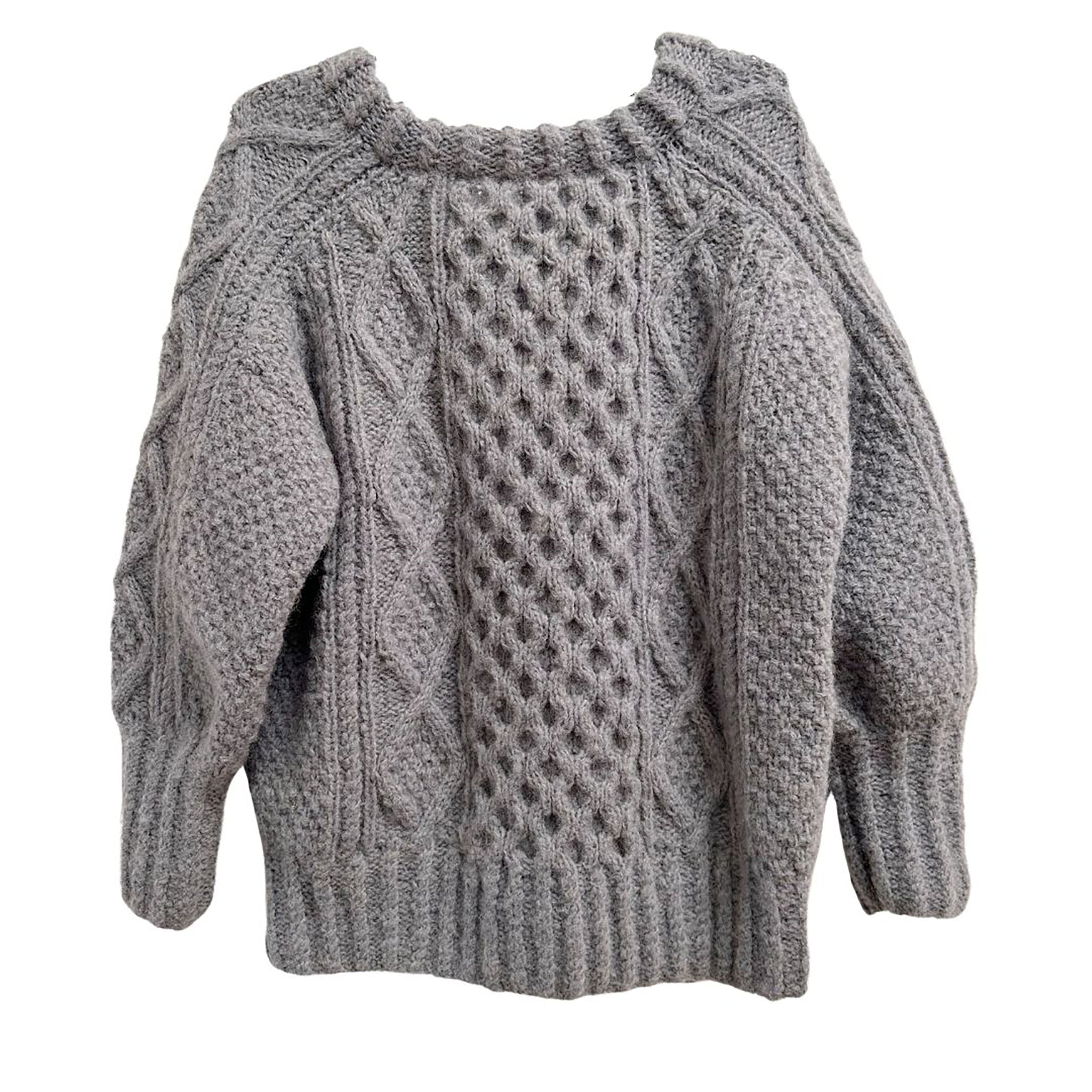Hand Knit Balloon sleeve cardigan DOVE MaisonM