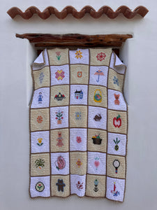 Vintage Hand Knit Blanket