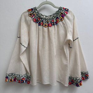 Vintage linen folk blouse