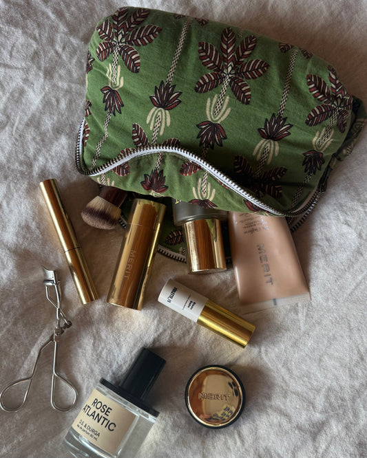 Block Print Pochette Palms