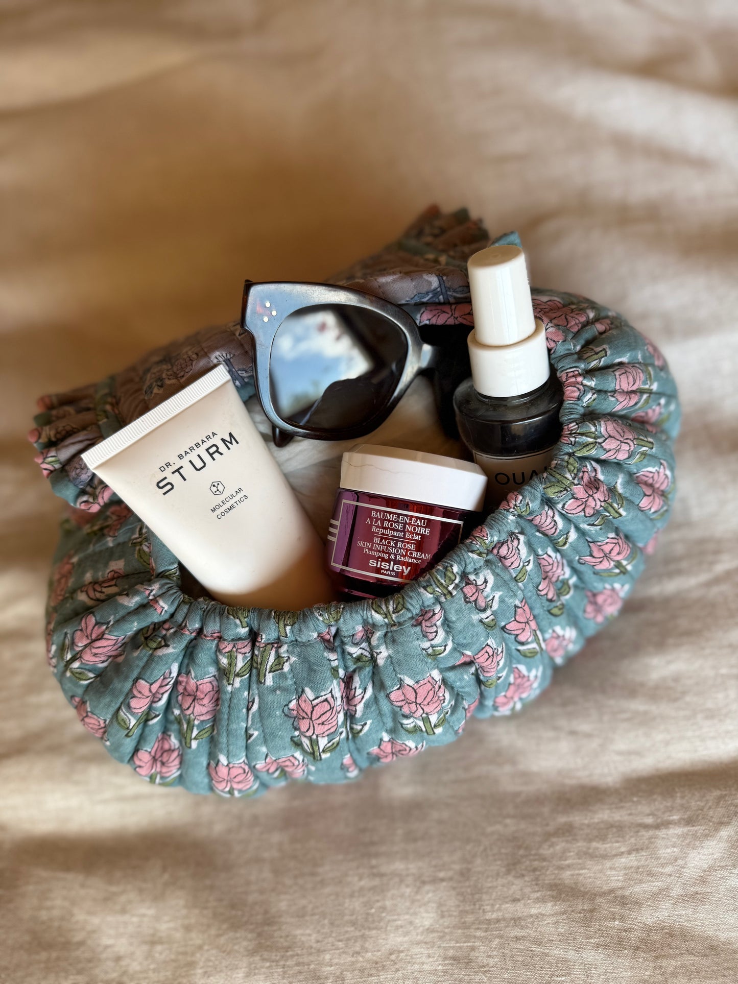 Quilted Balloon Bag Washed indigo