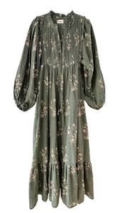 The Autumn Dress  - Sage floral