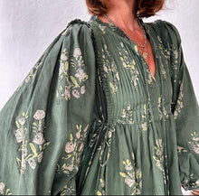 The Autumn Dress  - Sage floral