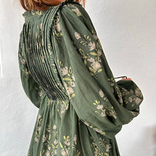 The Autumn Dress  - Sage floral