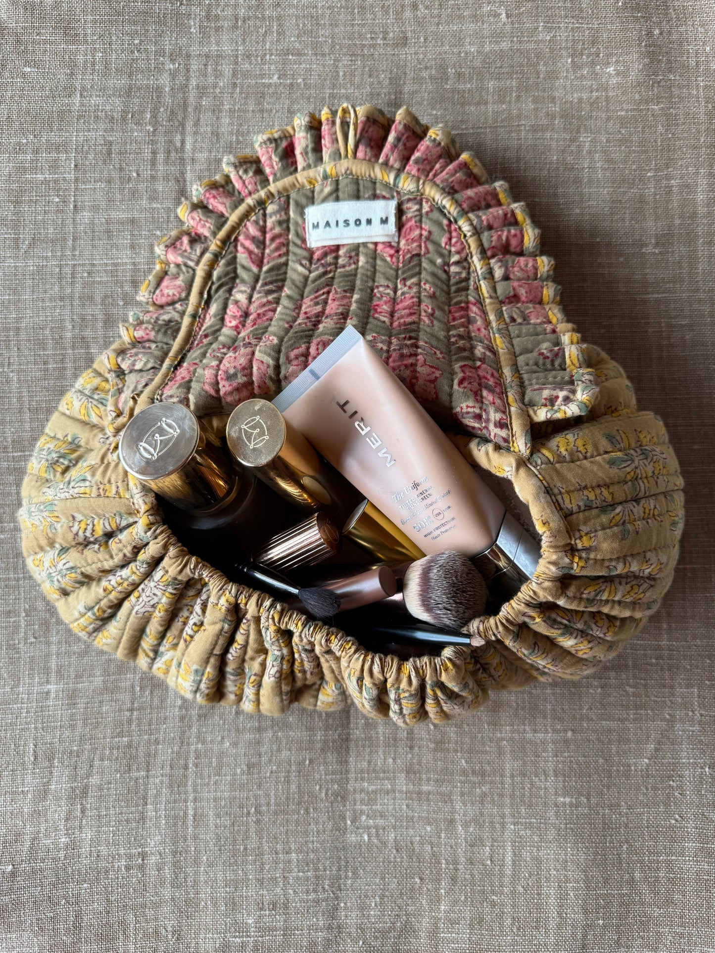 Quilted Balloon Bag Antique Beige