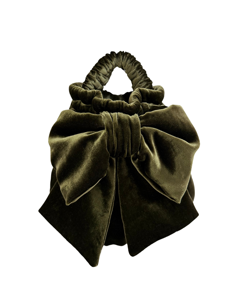 Velvet Bow Khaki