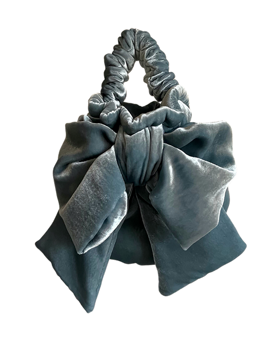 Velvet Bow Powder Blue- immediate delivery