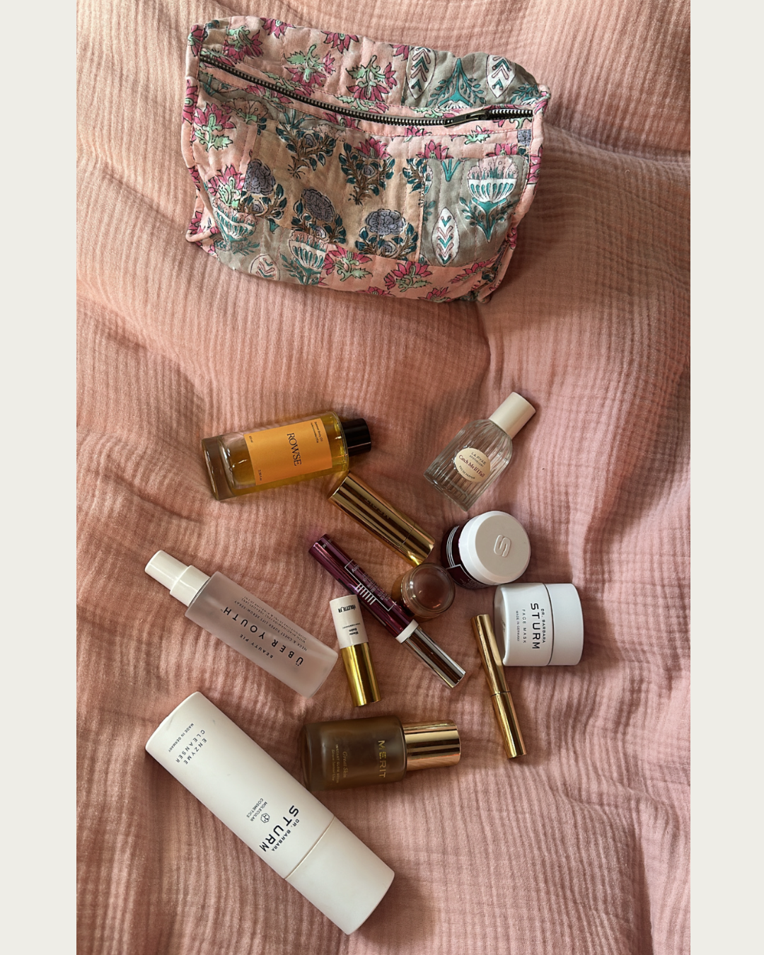 Patchwork toiletry bag