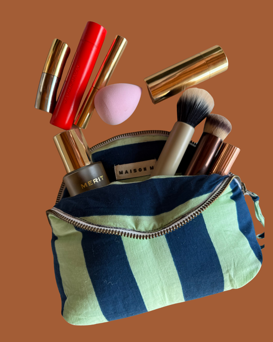 Stripe Pochette Colbolt + Mint