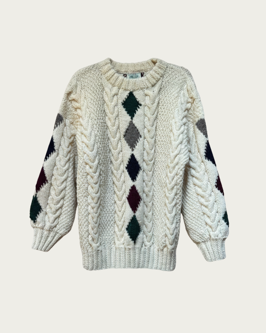 Hand knit - Diamond Aran