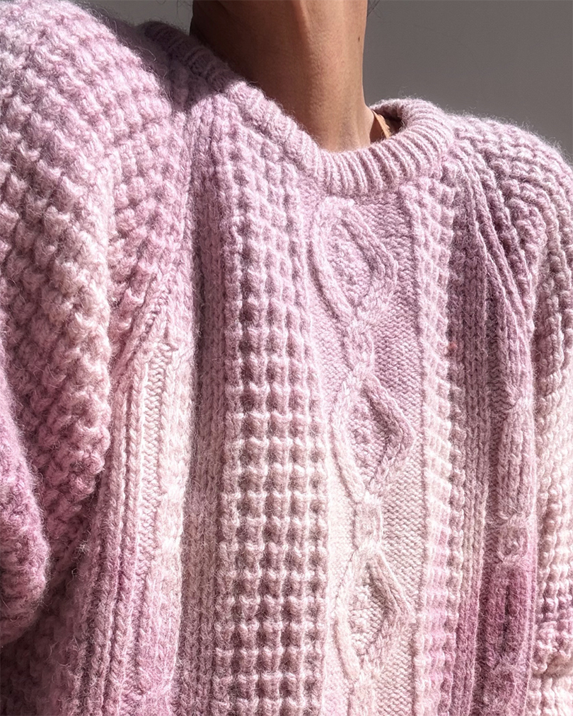 Hand Dyed Aran Lilac