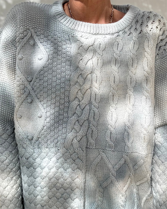 Hand Dyed Aran Blue