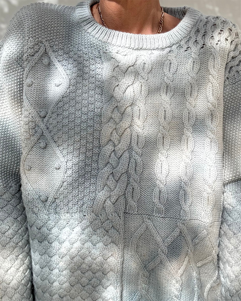 Hand Dyed Aran Blue
