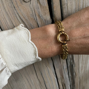 14ct Yellow Gold Circle Clasp Bracelet