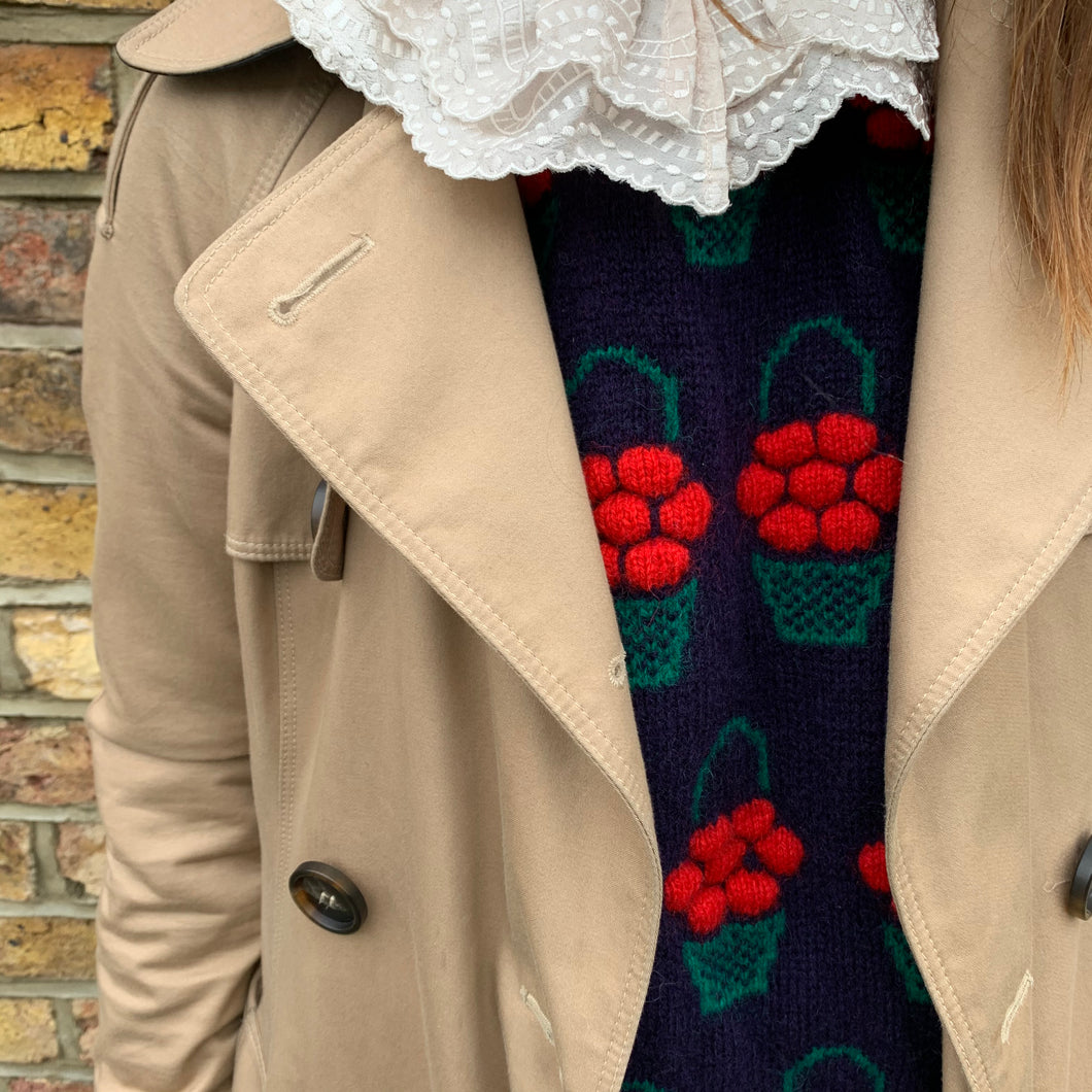 Vintage Cherry Basket Knit