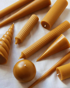 Double Cone Organic Beeswax Candles