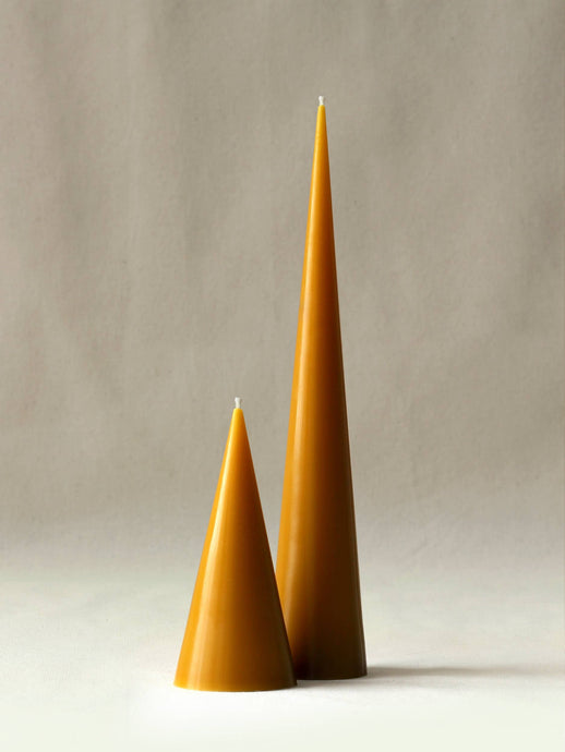Double Cone Organic Beeswax Candles