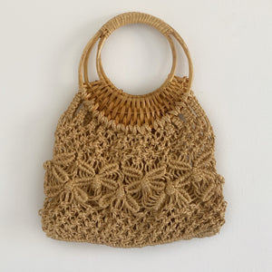 Vintage Macrame Market Basket