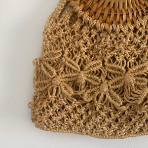 Vintage Macrame Market Basket