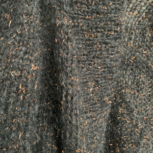 Mohair Cardigan with metallic bronze fleck