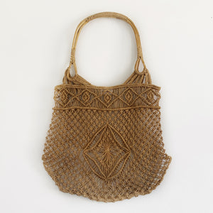 Vintage Macrame Market Basket