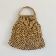 Vintage Macrame Market Basket