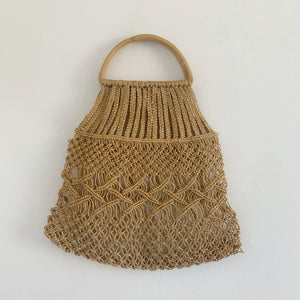 Vintage Macrame Market Basket