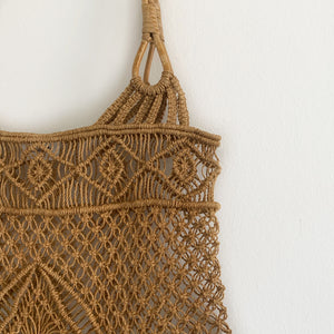 Vintage Macrame Market Basket